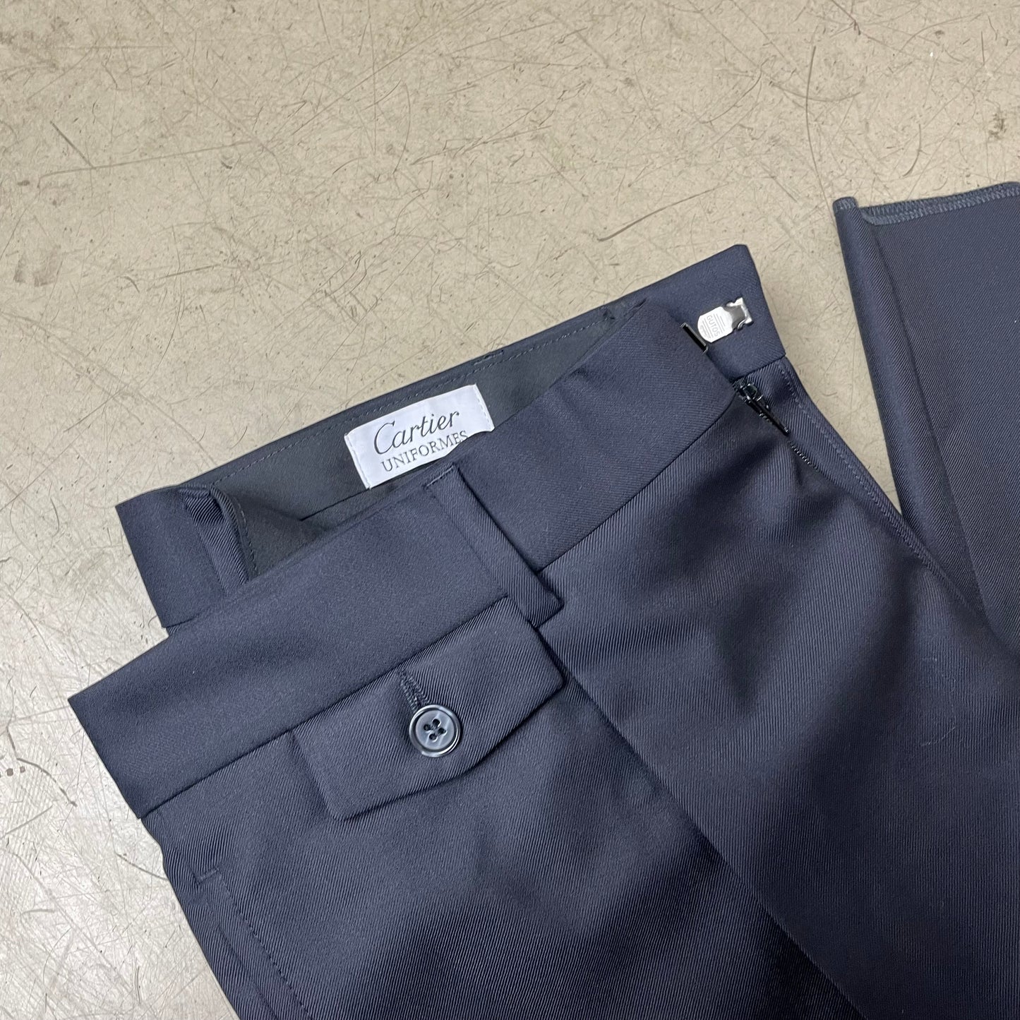 (L) Rare Cartier Uniforms Anzughose Navy dunkelblau 42
