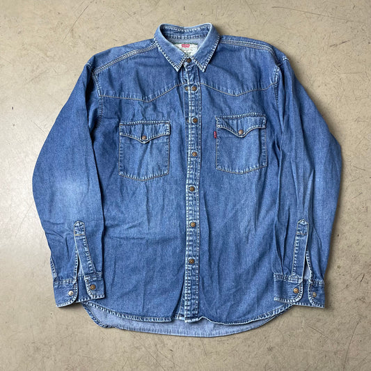 (XL) 1990s Levi’s Jeanshemd Denim Blau Western