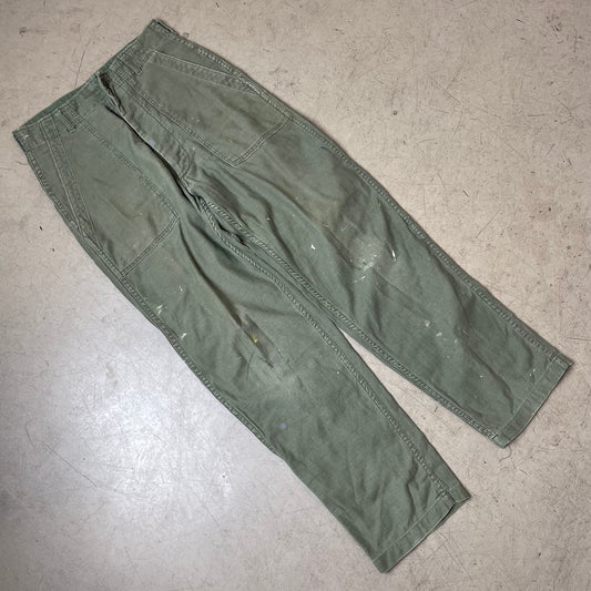 (S-M) US Army Front Pocket Utility Fatigue Pants olivgrün W30L31