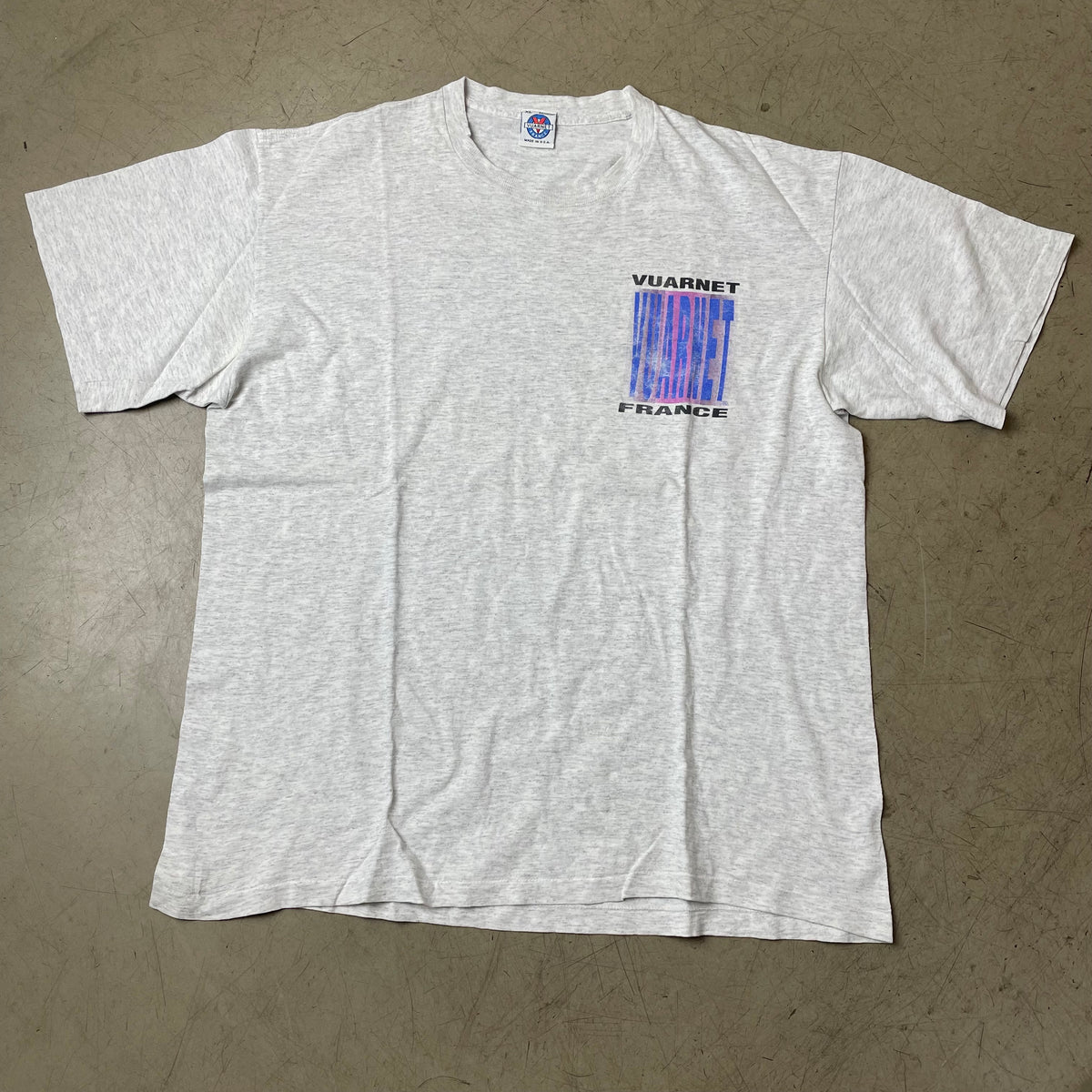 (XL) 1990s Vuarnet France Tshirt grau blau