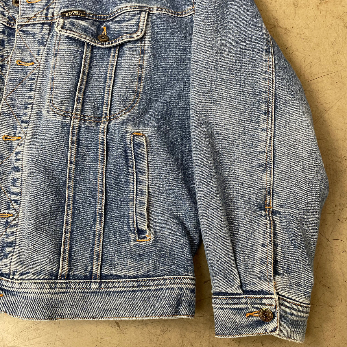 (XL) Vintage Jeanswest Jeansjacke gefüttert Denim hellblau