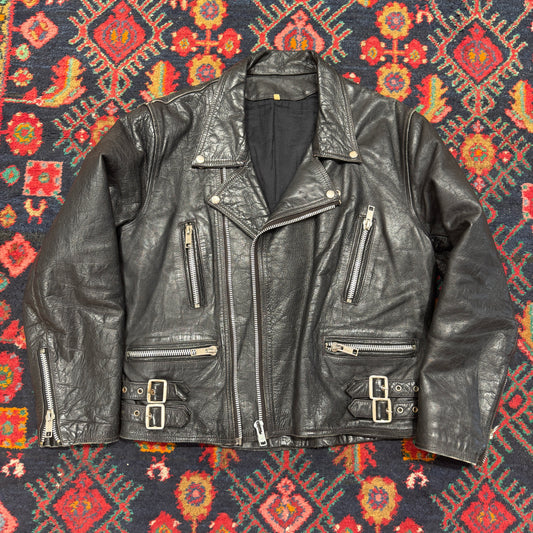 (M-L) BIKER LEDERJACKE