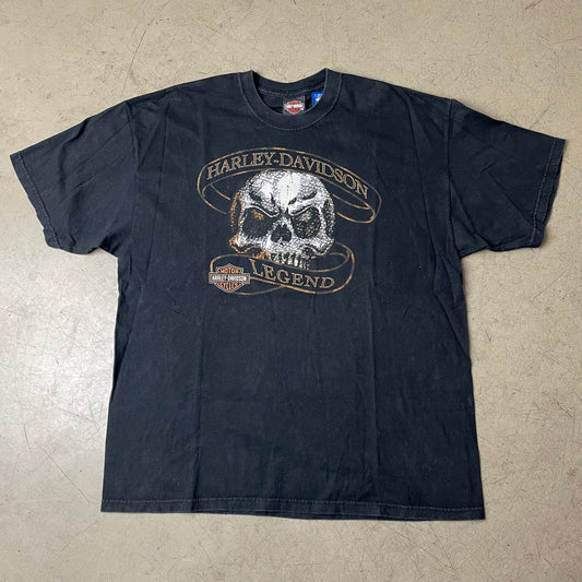 (XL) 2006 Harley Davidson Skull Tshirt Black