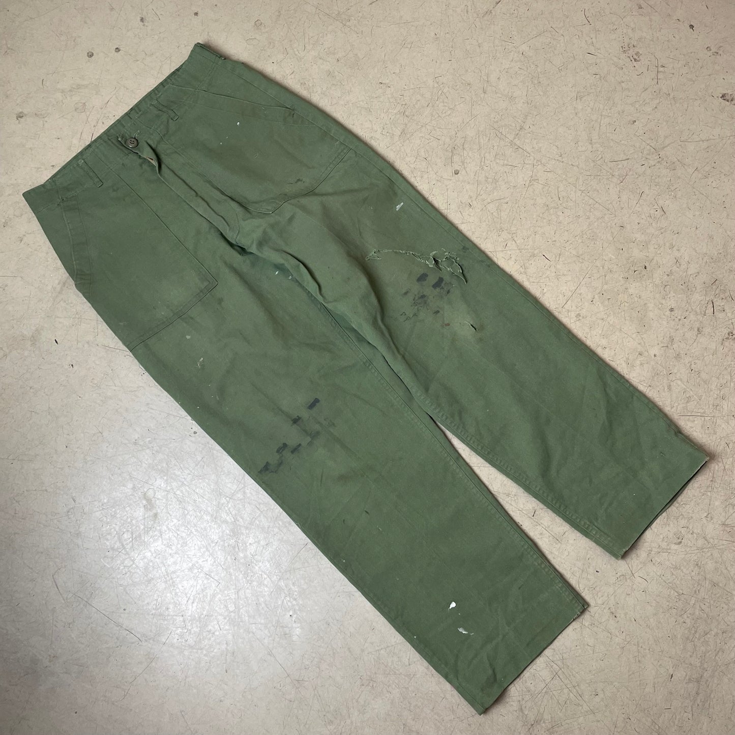 (L) US Army Front Pocket Utility Fatigue Pants olivgrün W34L33