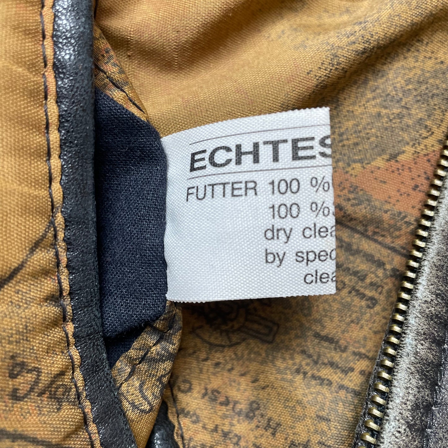 (M) Faded Repaired Vintage Leder Bomberjacke 48