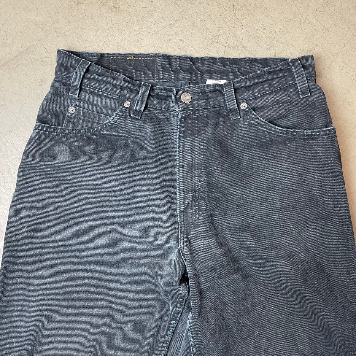 (M) Vintage Levi’s 560 Orange Label Jeanshose faded black W32/L32