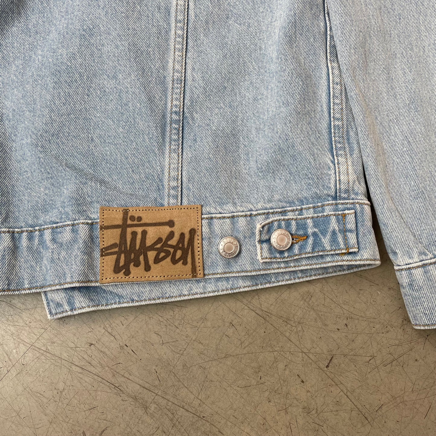 (M) Stüssy Work Gear Jeansjacke faded hellblau Denim Jacket