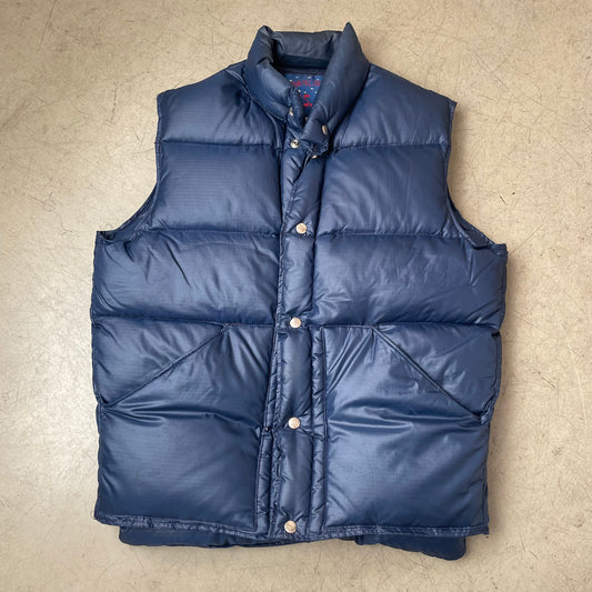 (L) Vintage Down Fill Country USA Puffer Weste dunkelblau Navy