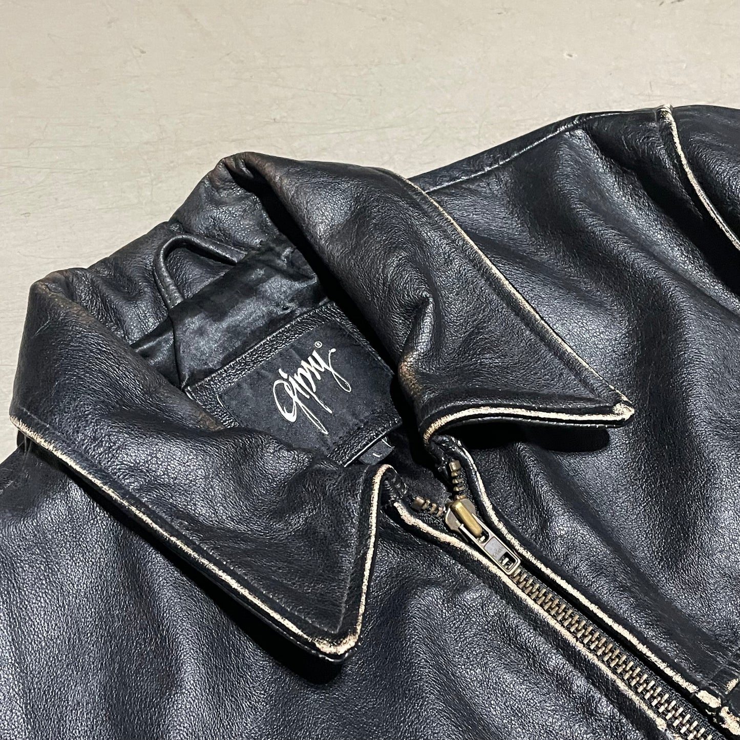 (L) Gipsy Lederjacke hüftlang schwarz