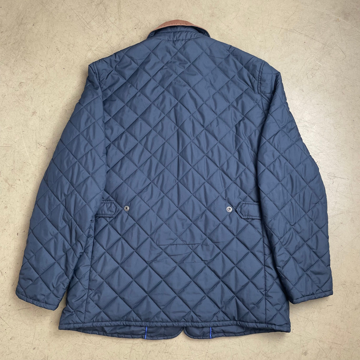 (M) Brooks Brothers Steppjacke Navy dunkelblau Kordkragen