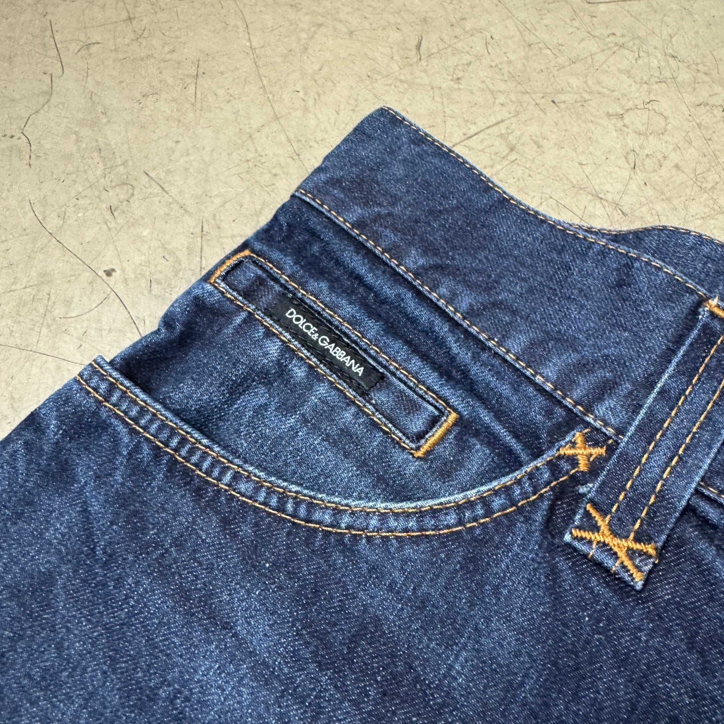 (XL) 2000s Dolce & Gabbana Jeanshose dunkelblau Navy 50