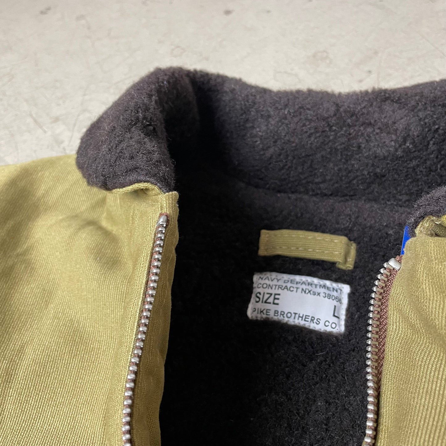 (L) Pike Brothers Navy Department Army Jacke Khaki grün