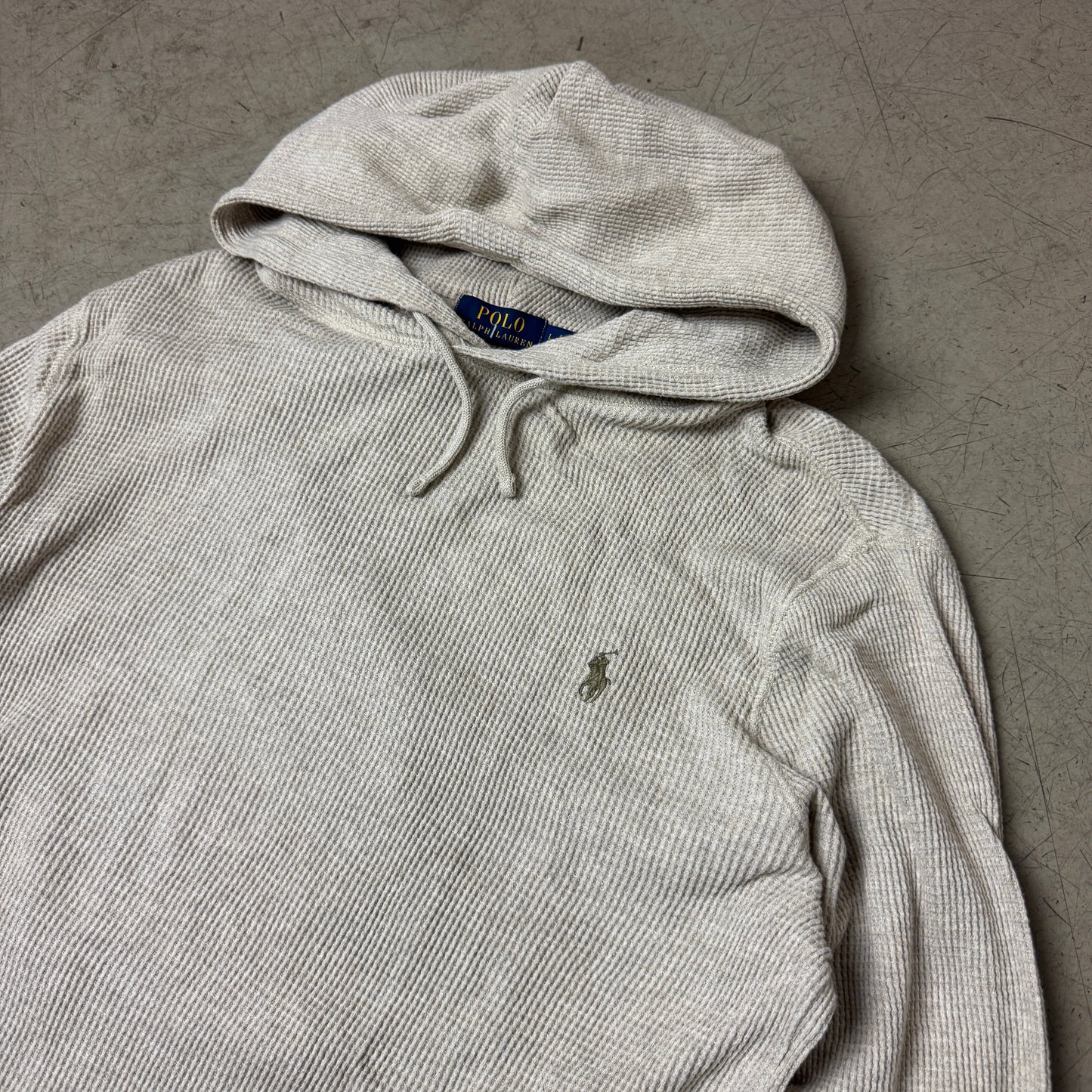 (L-XL) Ralph Lauren Waffle Cotton Hoodie