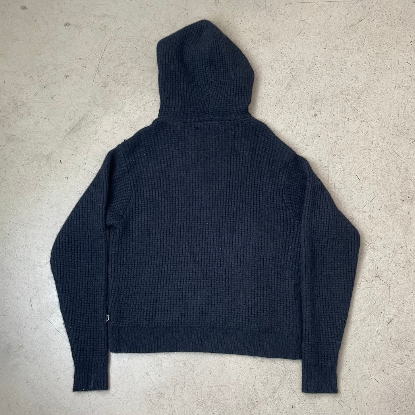 (M) Stüssy Knitted Zip Hoodie Strick schwarz
