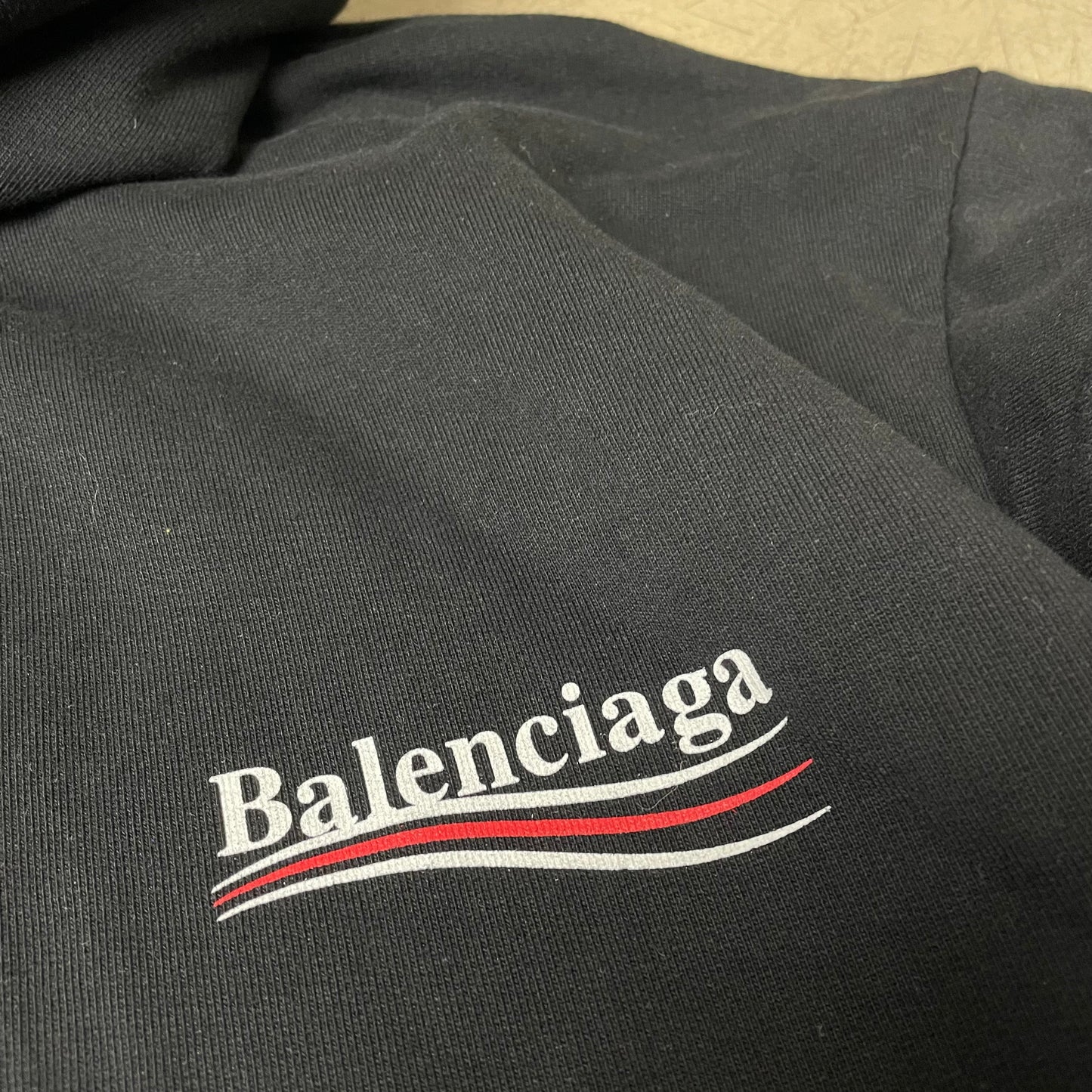 (XL) Balenciaga Big Logo Hoodie schwarz