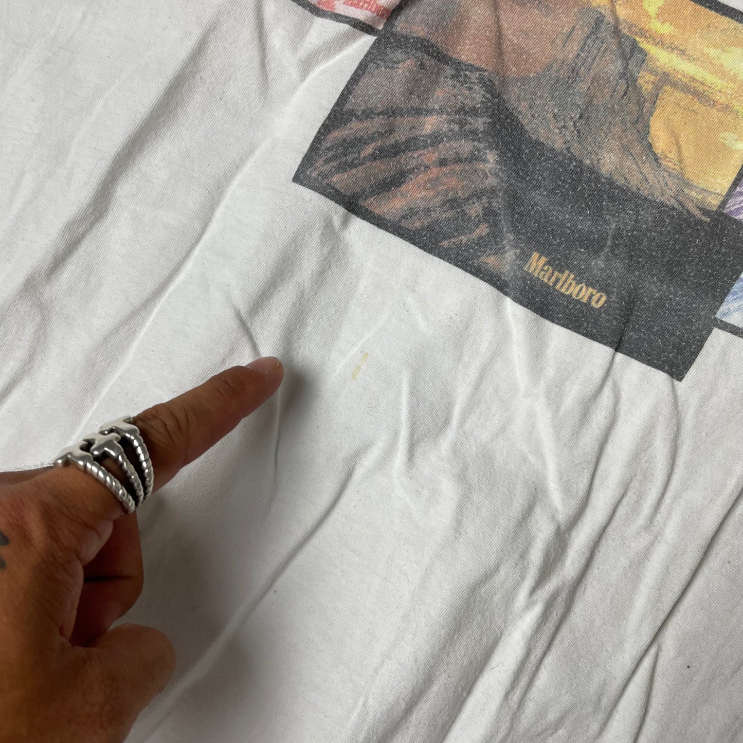 (XL) Vintage Marlboro Tshirt weiß rot