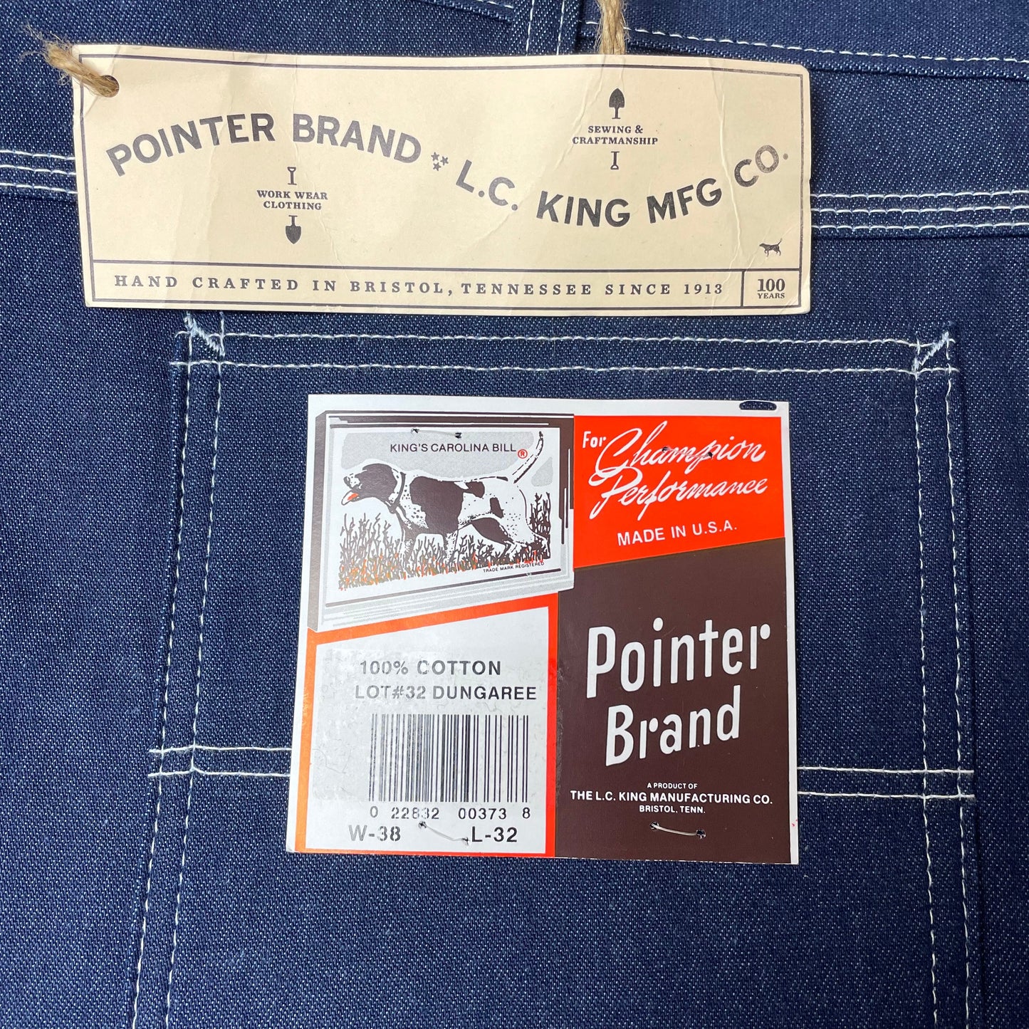(XXL) Pointer Brand US Workwear Carpenter Denim Jeanshose Navy W38L32