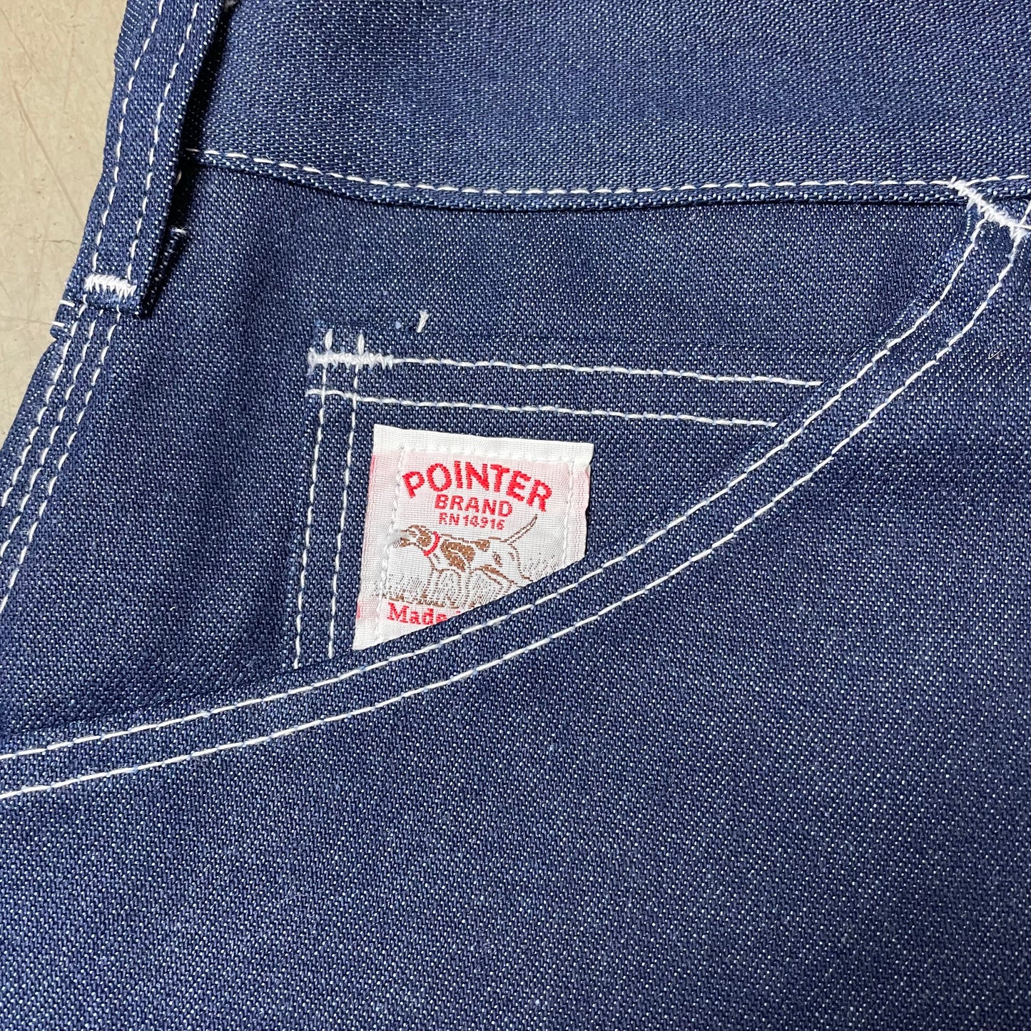 (XL) Pointer Brand US Workwear Carpenter Denim Jeanshose Navy W36L34