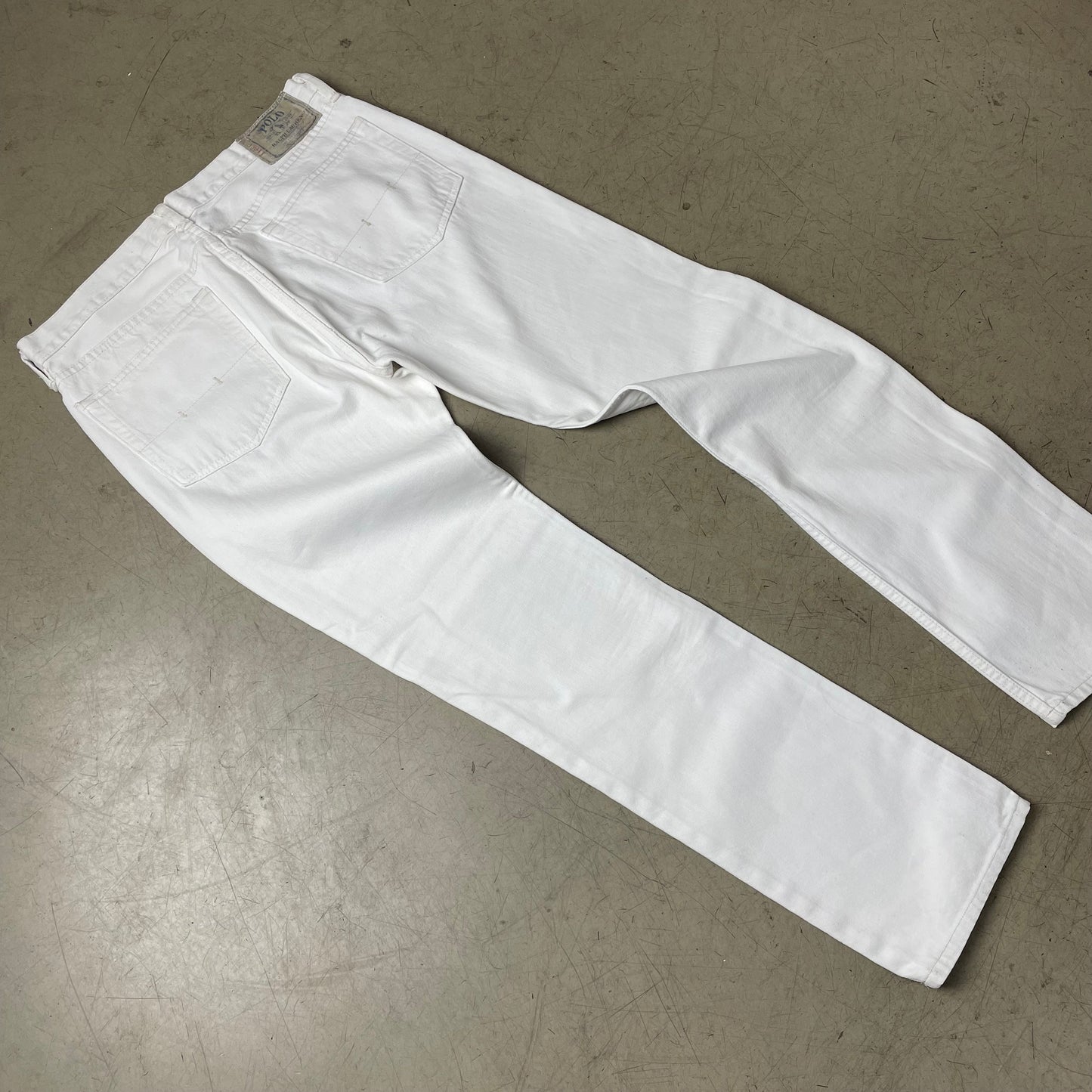 (L) Polo by Ralph Lauren Jeanshose Denim weiß W32/L34
