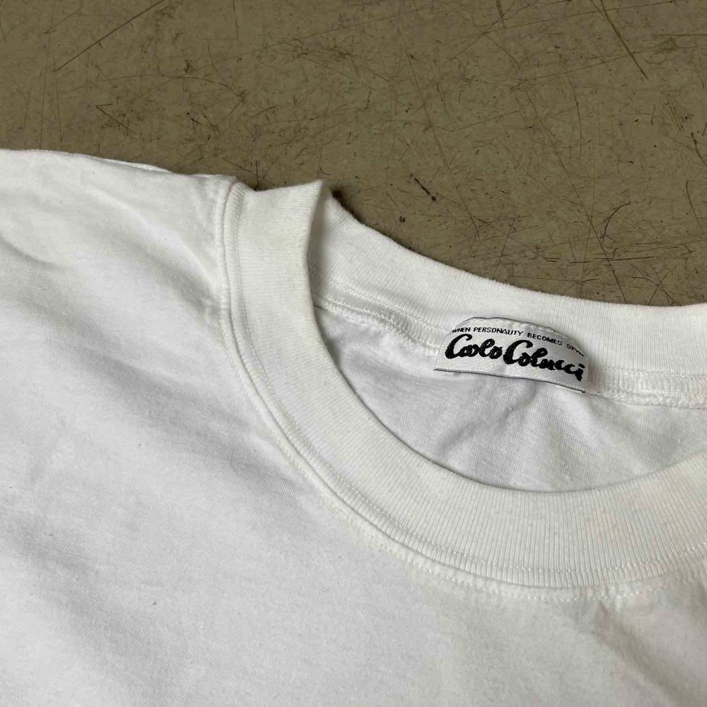 (L) 1990s Carlo Colucci Tshirt weiß Golf