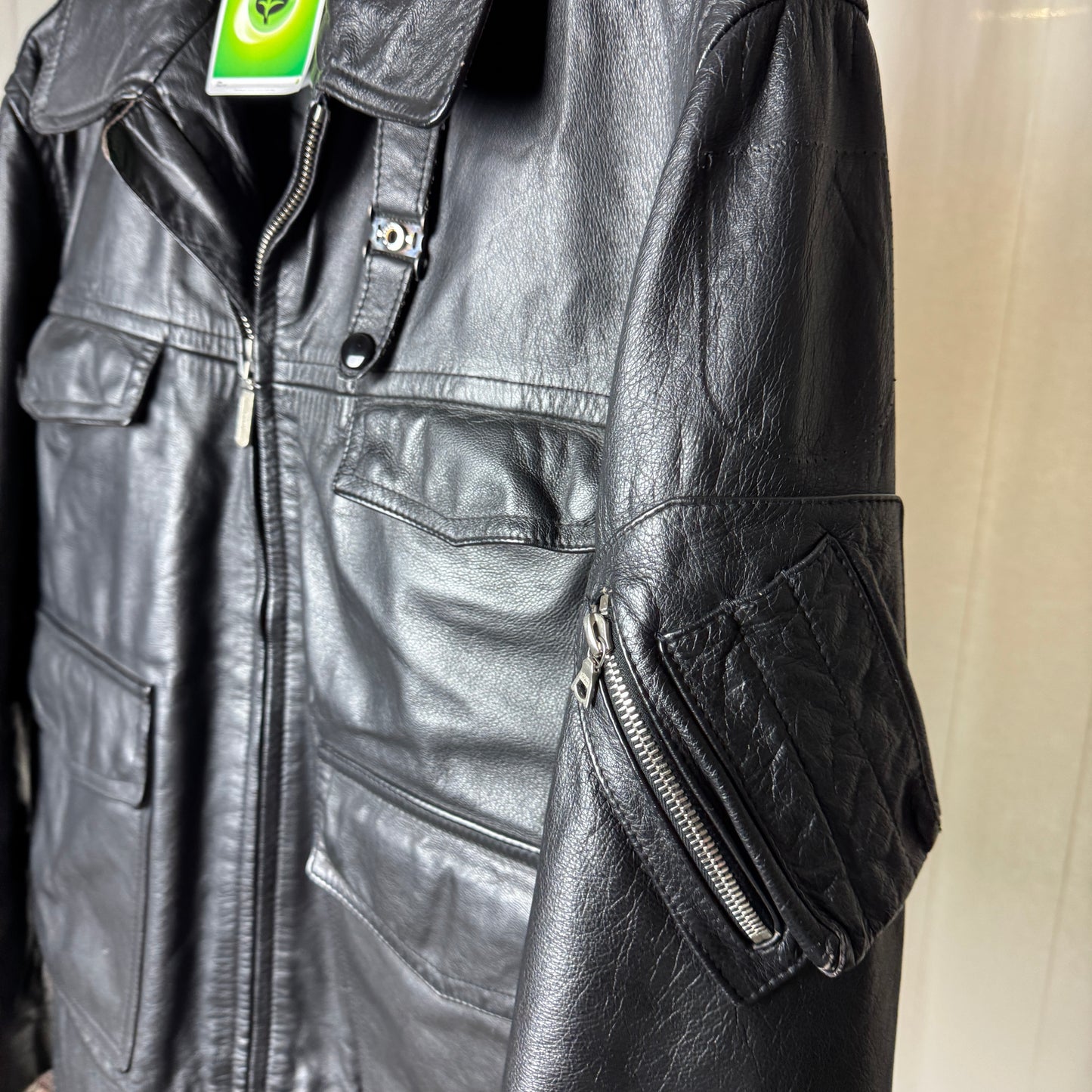 (L) RETROAREA REWORKED LEDERJACKE