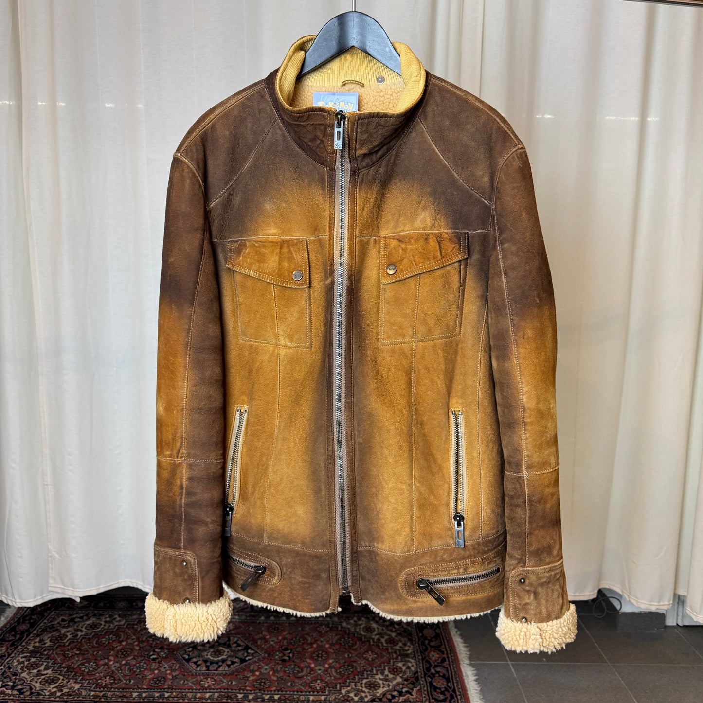 (XL) SHEARLING LEDERJACKE