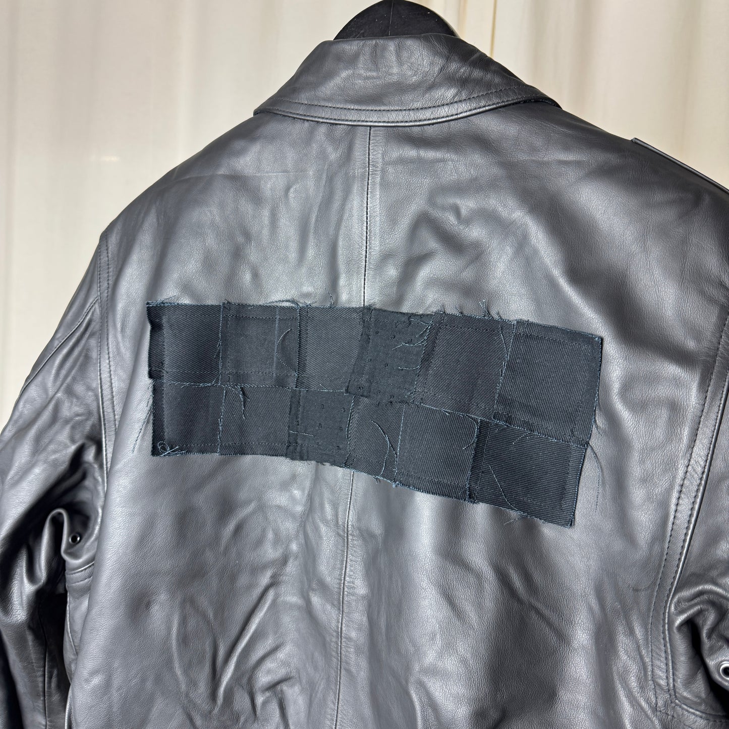 (L) RETROAREA REWORKED LEDERJACKE